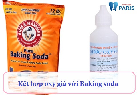 cách làm trắng răng bằng oxy già và baking soda