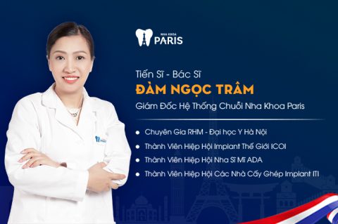 Bác sĩ Đàm Ngọc Trâm-  Giám đốc chuỗi hệ thống Nha khoa Paris giải đáp vấn đề "tẩy trắng răng bị ê buốt phải làm sao?".