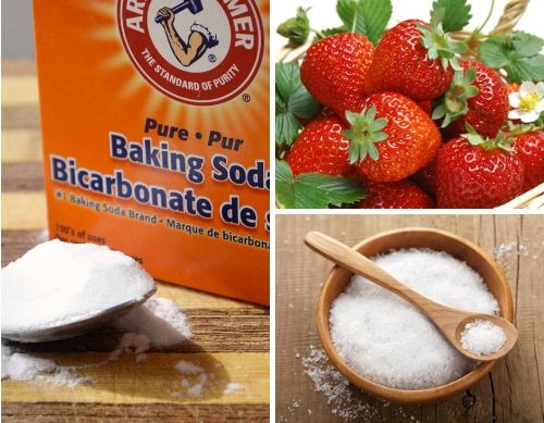 Làm trắng răng bằng baking soda và dâu tây rất hiệu quả