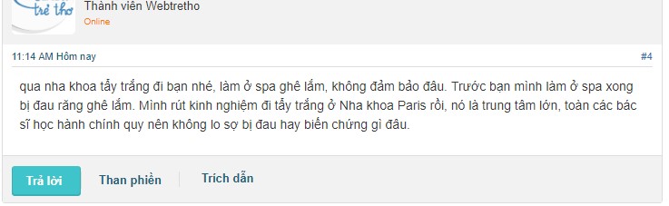 Tẩy trắng răng ở đâu tốt Hà Nội theo nhiều người là Nha khoa Paris.